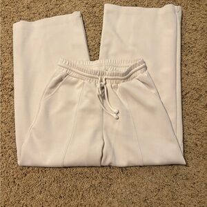 Cream Wideleg Pants